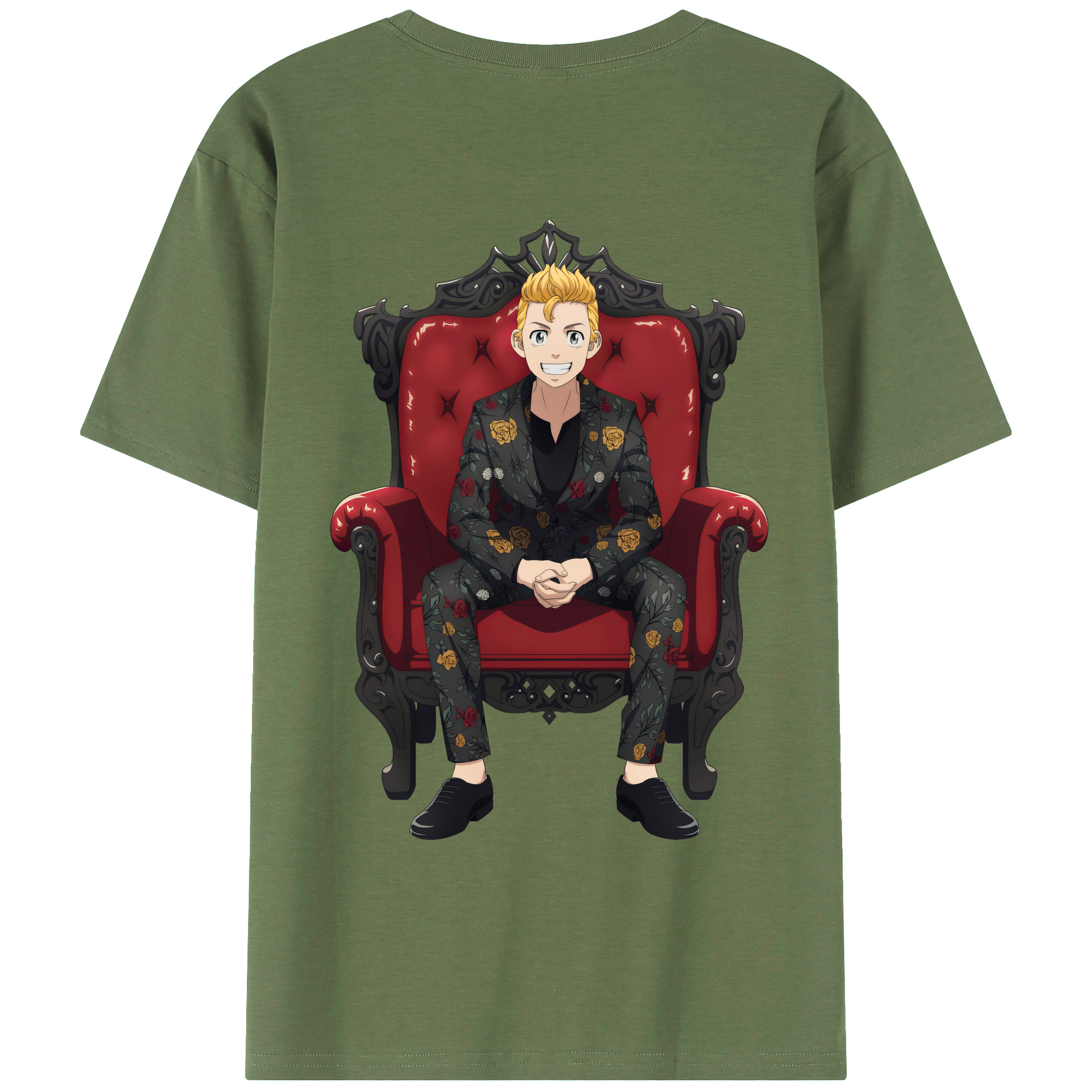 （画像用） 東京リベンジャーズ Tokyo Revengers 綿100％ メンズ半袖Tシャツ（バックプリント） 通気性